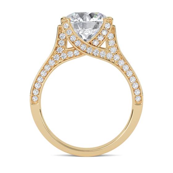 Modern Round Diamond Vintage Ring