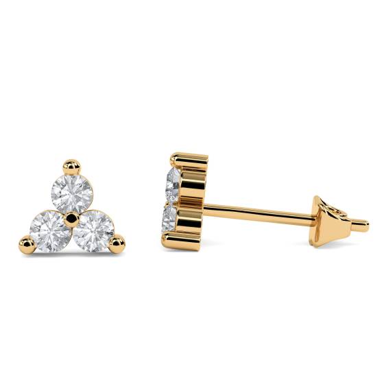 Round Diamond Designer Earrings