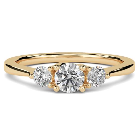 Crossover Round Diamond Trilogy Ring