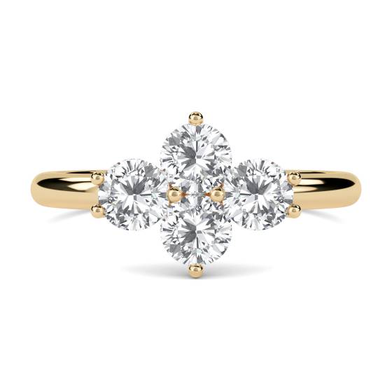 4 Stone Round Diamond Ring