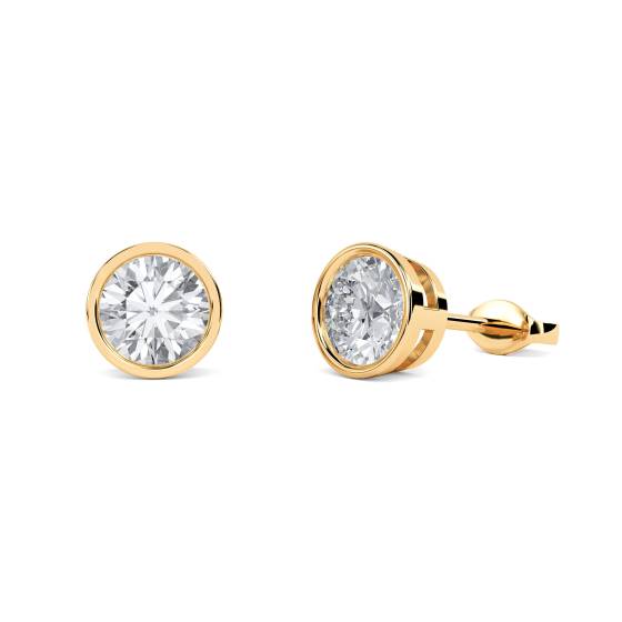 Modern Round Diamond Designer Earrings