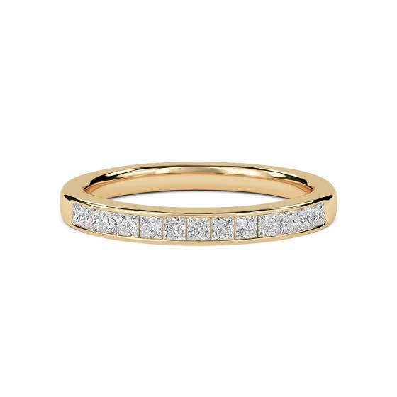 0.25ct Princess Cut Half Eternity Ring