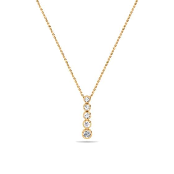 Classic Round Diamond Journey Pendant