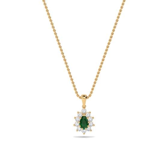 Emerald and Diamond Pendant