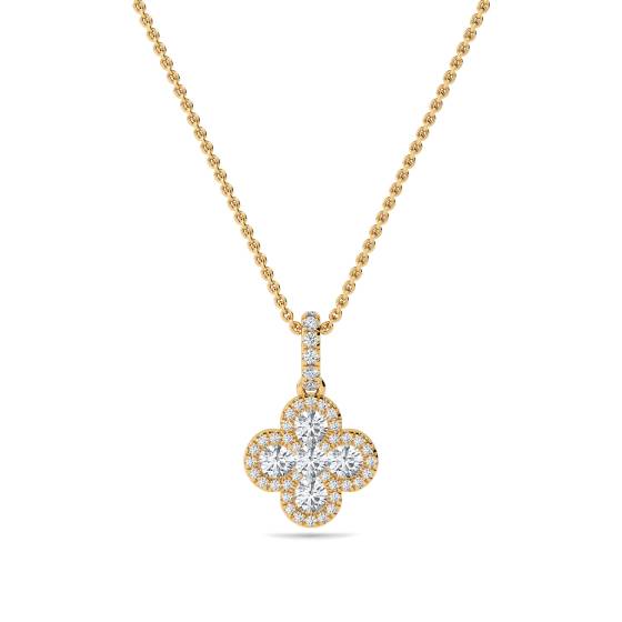 0.30ct Cluster Round Diamond Designer Pendant