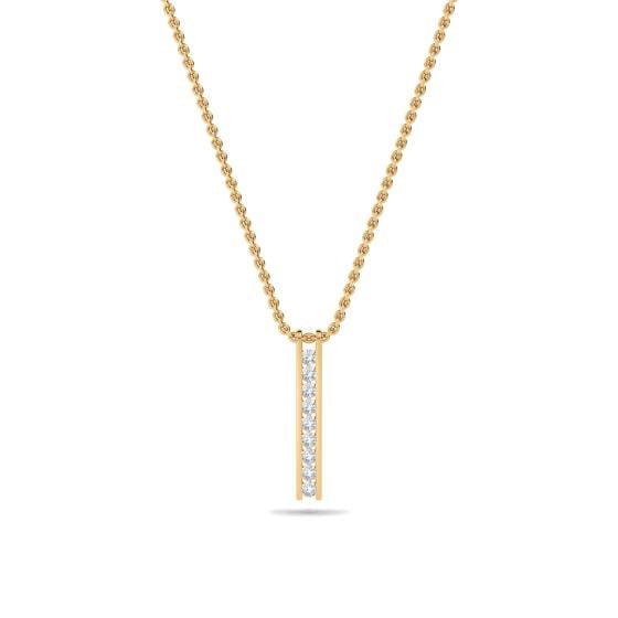 Round Diamond Drop Pendant