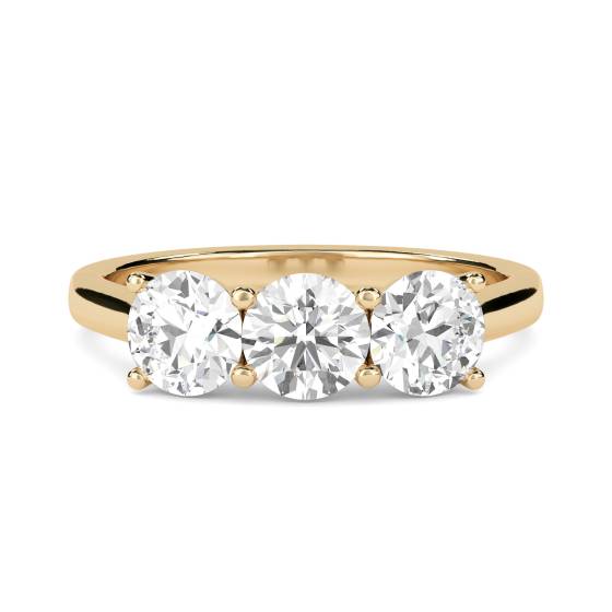SDMT03433 Modern Round Diamond Trilogy Ring