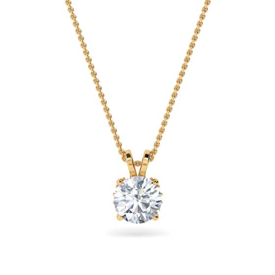 Round Diamond Halo Pendant