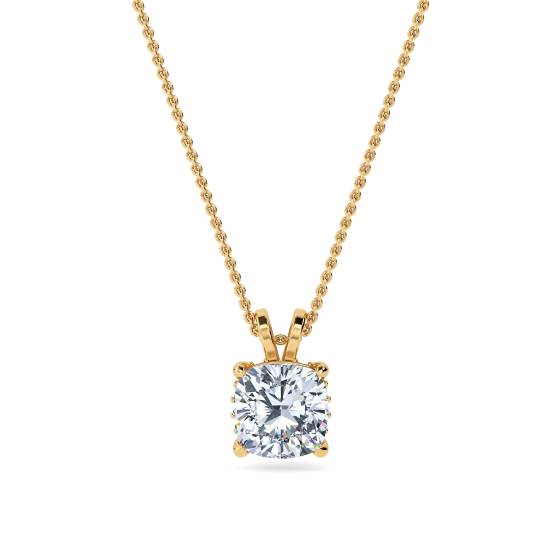 Cushion Diamond Halo Pendant