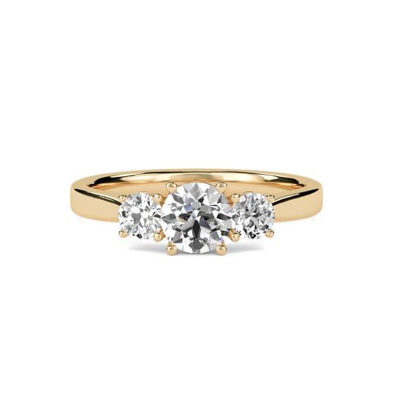 Crossover Round Diamond Trilogy Ring