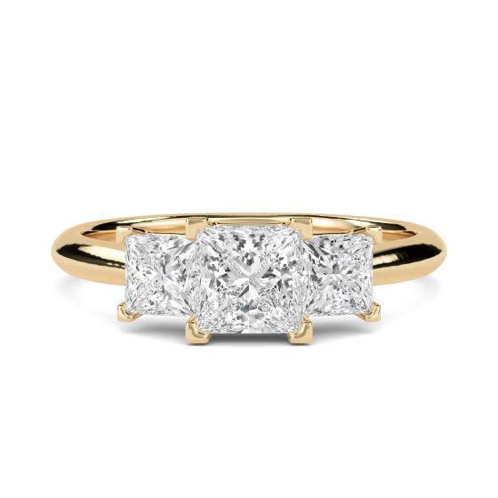Classic Princess Diamond Trilogy Ring