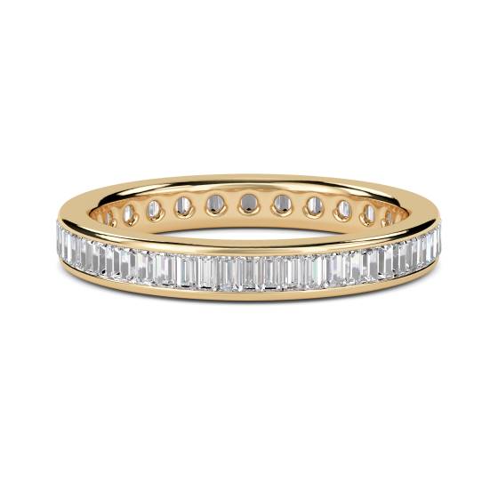 3mm Elegant Baguette Diamond Full Eternity Ring