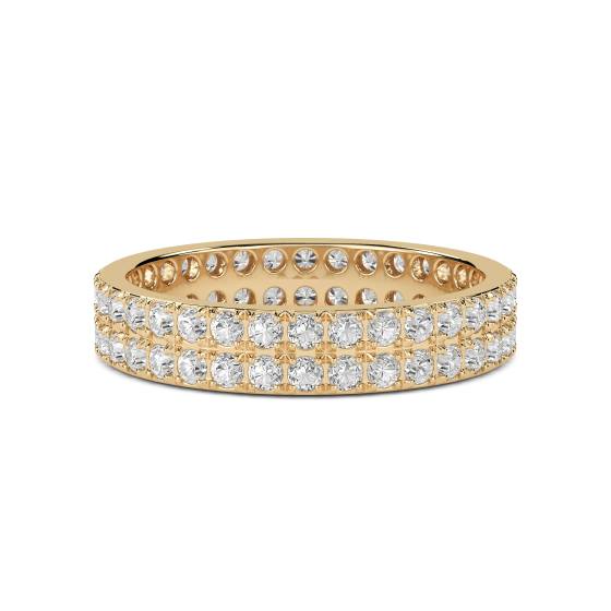 1.00ct Double Row Round Diamond Full Eternity Ring