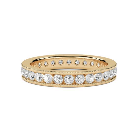 1.00ct Milgrain Elegant Round Diamond Full Eternity Ring