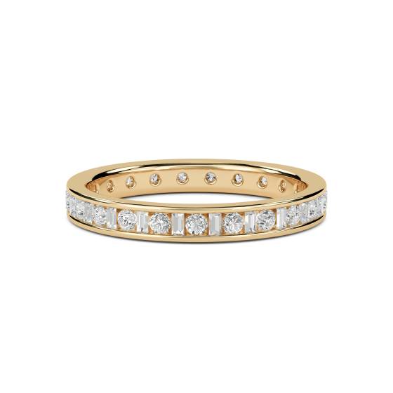 3mm Round and Baguette Diamond Full Eternity Ring