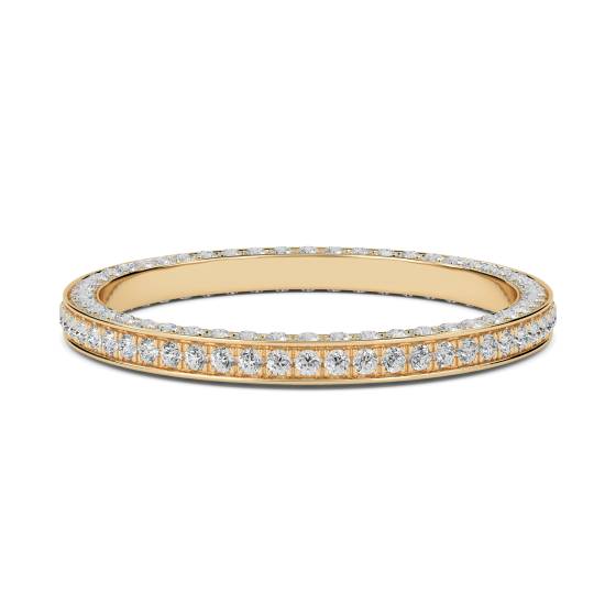 0.50ct 3 Sided Round Diamond Full Eternity Ring