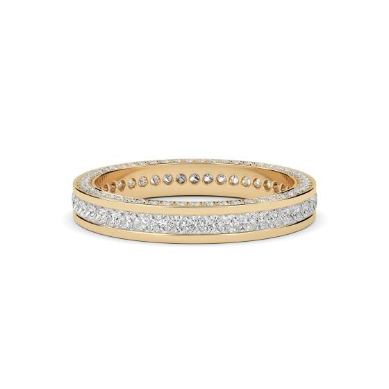 1.25ct 3 Sided Princess Diamond Full Eternity Ring