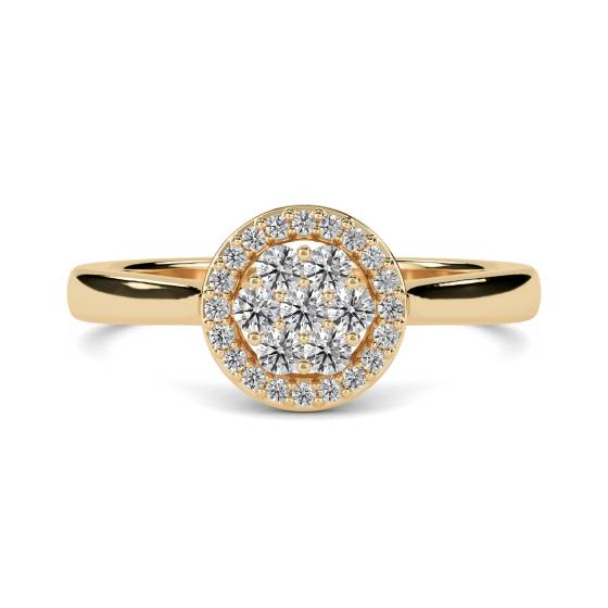 0.25ct Elegant Round Diamond Cluster Ring