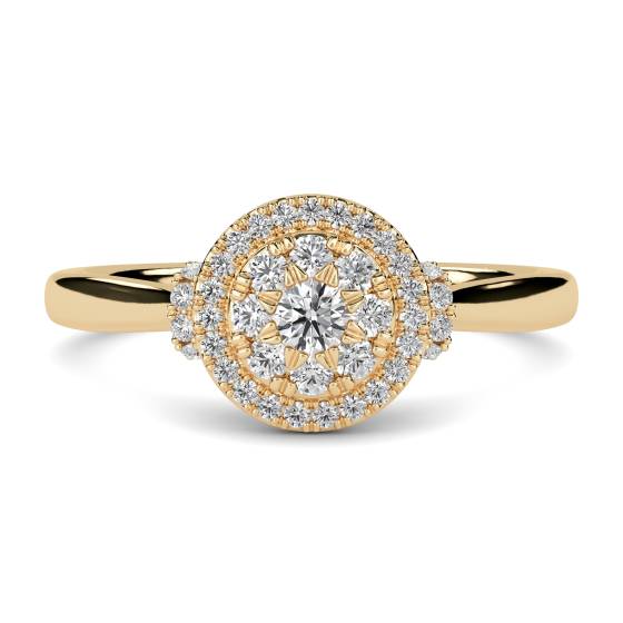 Round Diamond Cluster Ring