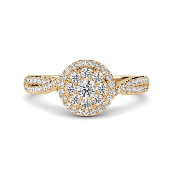Round Diamond Cluster Ring