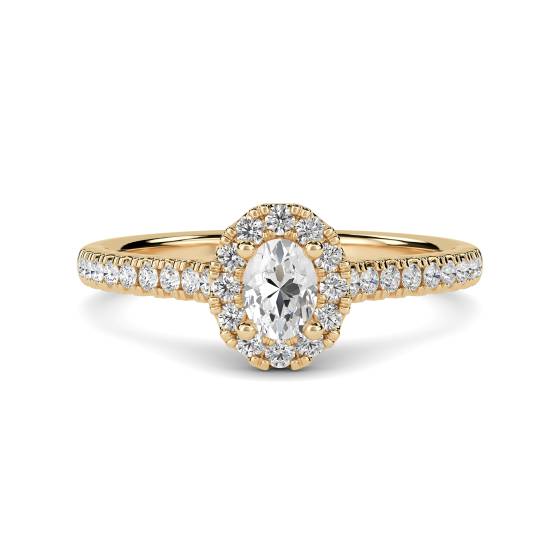 Round and Oval Diamond Cluster Ring