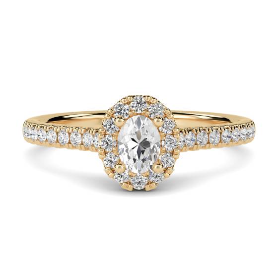 Round and Oval Diamond Cluster Ring