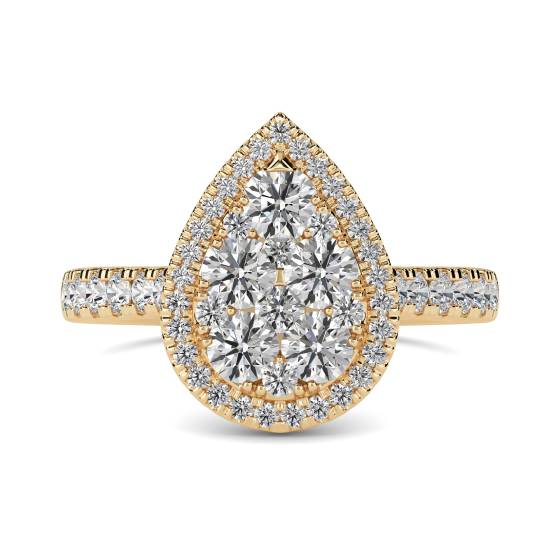 Round Diamond Cluster Ring