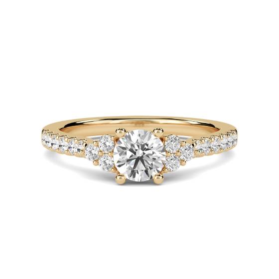 0.80ct SI/H Round Diamond Cluster Ring