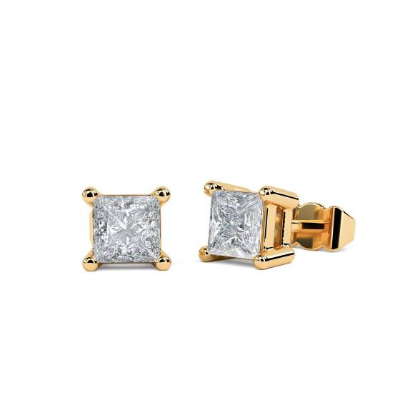 0.50ct Princess Diamond Stud Earrings