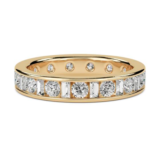 1.50ct Round and Baguette Diamond Full Eternity Ring