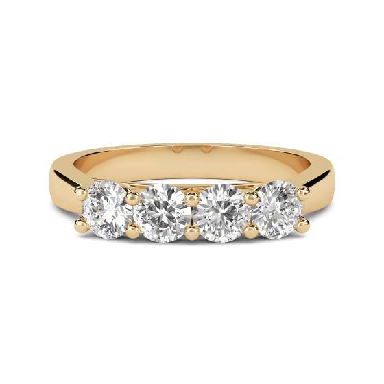 SDMT04007 Four Stone Round Diamond Half Eternity Ring