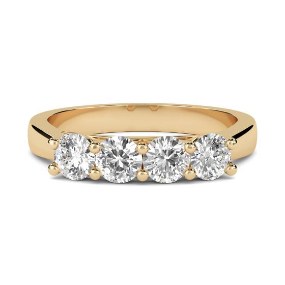 SDMT04007 Four Stone Round Diamond Half Eternity Ring