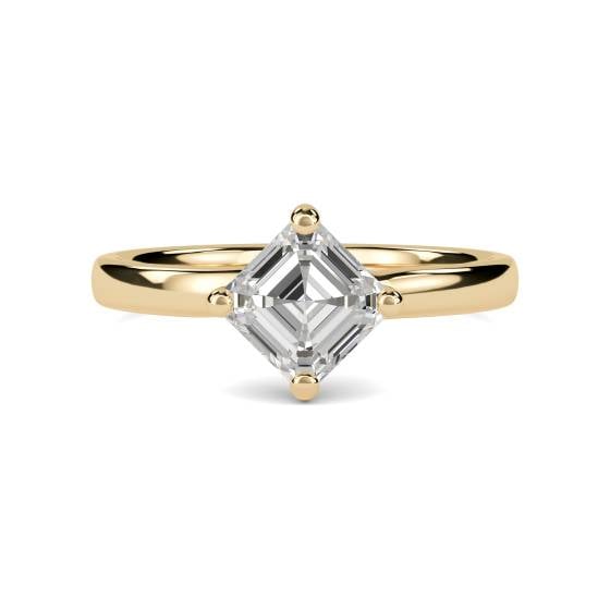 Asscher Diamond Engagement Ring