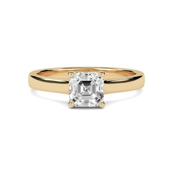 Asscher Diamond Engagement Ring