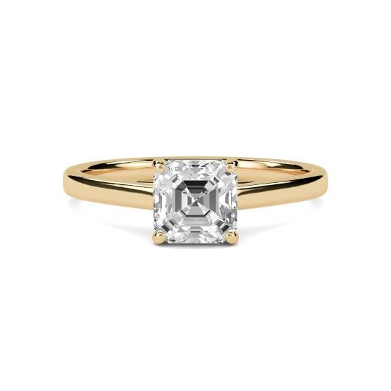 Asscher Diamond Engagement Ring