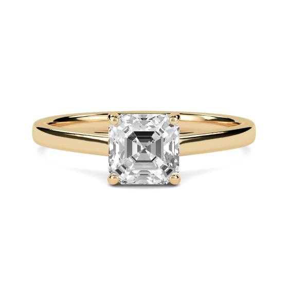 Asscher Diamond Engagement Ring
