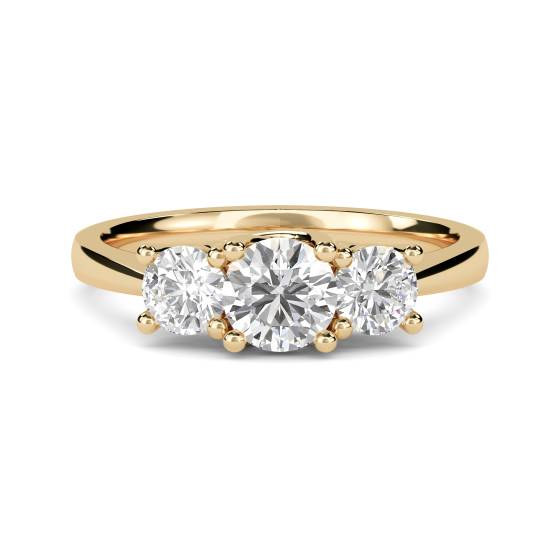 Lavish Round Diamond Trilogy Ring