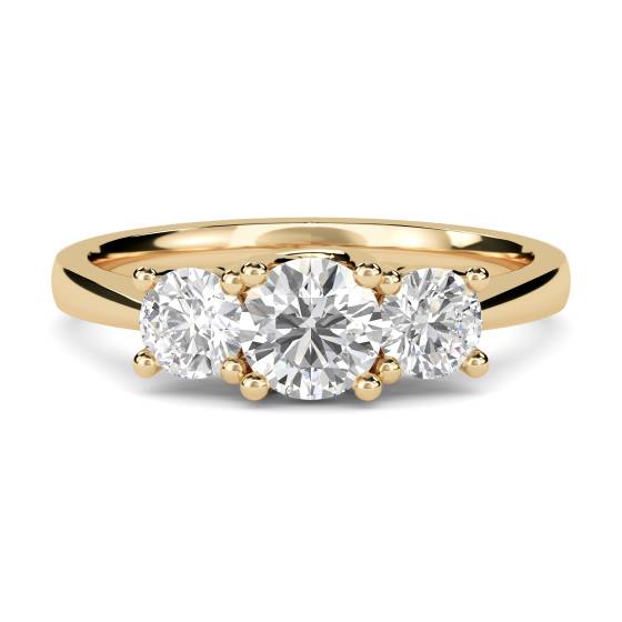 Lavish Round Diamond Trilogy Ring