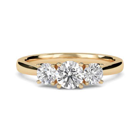 Elegant Round Diamond Trilogy Ring