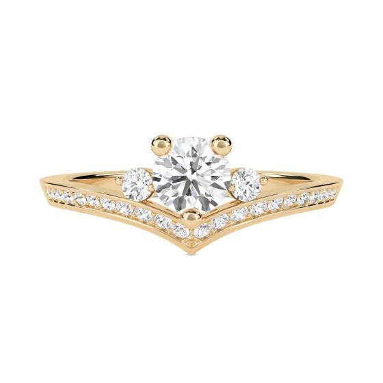 Modern Round Diamond Designer Ring