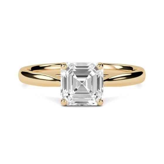 Asscher Diamond Engagement Ring
