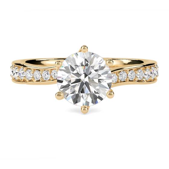 Shoulder Set Diamond Engagement Ring