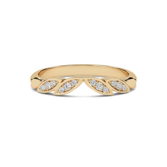 0.10ct Round Diamond Shaped Wedding Ring
