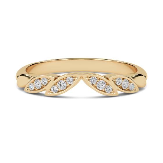 0.10ct Round Diamond Shaped Wedding Ring