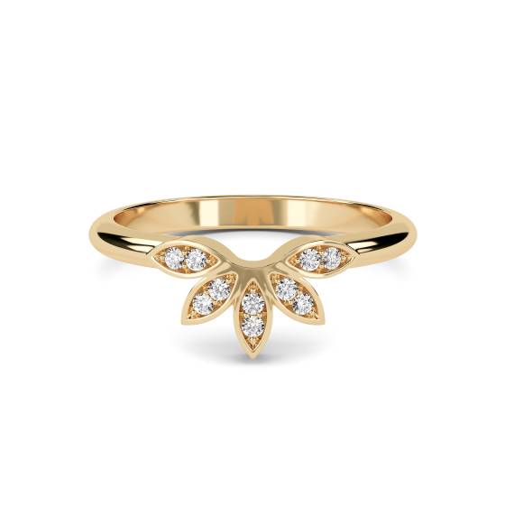 0.10ct Round Diamond Shaped Wedding Ring