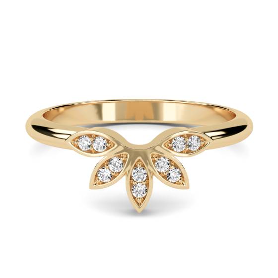 0.10ct Round Diamond Shaped Wedding Ring