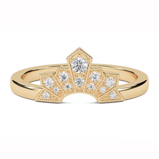 0.10ct Round Diamond Shaped Wedding Ring