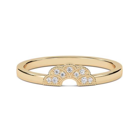 0.10ct Round Diamond Shaped Wedding Ring
