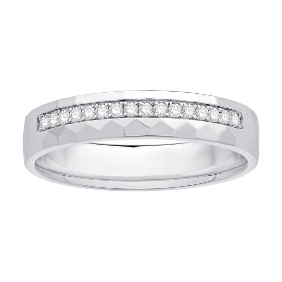 Mens Diamond Set Wedding Band