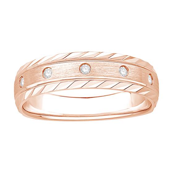 Mens Diamond Set Wedding Band